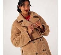 Only Casey Bonded Sherpa Coat TAN EXTRA SMALL