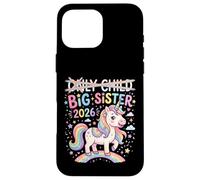 Only Child Big Sister 2026 Unicorn Rainbow Cute Case for iPhone 16 Pro Max