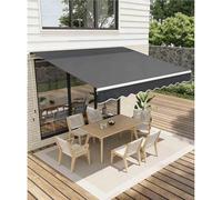 (Only Cloth) 2.0m 2.5m 3.0m 3.6m 4m 5m Awning Fabric Replacement Fabric, Waterproof Oxford with Valance Durable With Uv Protection, for Courtyard, Balcony, Restaurant,002,3.6x3m(12x10ft)