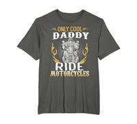 Only Cool Daddy Ride Motorcycles Bike Cycle Biker Men Top T-Shirt