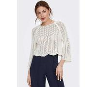 Only Cropped Three-Quarter Jumper Cloud Dancer