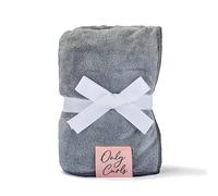 Only Curls 100% Microfibre Hair Towel - Grey, Curly Hair Wrap, Plopping & Easy Drying, Anti-frizz, Ultra Soft, Gentle, Curl Defining, Vegan & Cruelty Free, For All Curly Hair Types