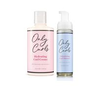 Only Curls Hydrating Curl Crème & Curl Mousse Bundle, Lightweight Curly Hair Products, Leave-in Styling Cream & Curl Mousse, Curl Enhancing & Volumising Set, Soft, Frizz-Free Curls, 250ml & 200ml