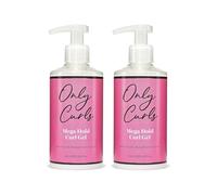 Only Curls Mega Hold Curl Gel Duo, Curly Hair Product, Curl Definer & Frizz-Control, Long Lasting Styling Gel, Strong Hold, Defined, Frizz-Free Curls Without Stickiness, For All Curly Hair, 250ml x2