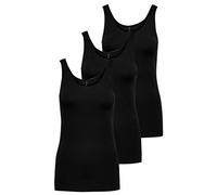 ONLY Damen Onllive Love Tank TOP JRS 3-Pack. Black/+ 2 Black. L (EU)