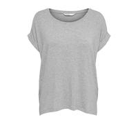Only Damen Onlmoster S/S O-Neck Top Noos Jrs Light Grey Melange L