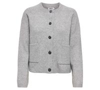 ONLY Damen Strickjacke ONLPIEMONTE Cardigan Einfarbig Hellgrau Hellbraun