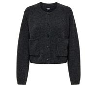 ONLY Damen Strickjacke ONLPIEMONTE Cardigan Einfarbig Hellgrau Hellbraun