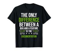Only Difference Between A Bug And A Feature Programming T-Shirt