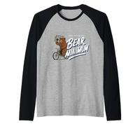 Only Doing The Bear Minimum Funny Pun Raglan Baseball Tee
