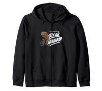 Only Doing The Bear Minimum Funny Pun Zip Hoodie