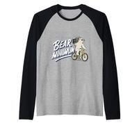 Only Doing The Bear Minimum Funny Raglan Baseball Tee