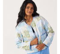 Only Elvira Printed Quilted Jacket BLUE YELLOW PATCHWORK EXTRA SMALL