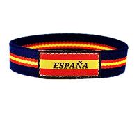 Only faith Bracelet Flag Spain Leather Bracelet Genuine Leather Men Stainless Steel Adjustable Flag Paracord Yellow and Red Black Gift for Men, one size, Stainless Steel Nylon Leather