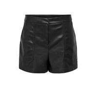 ONLY Women's ONLTRICIA Faux Leather Shorts OTW NOOS Leather Shorts, Black,