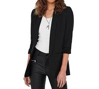 Shawl Collar Blazer with 3/4 Length Sleeves Black