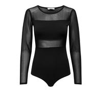 ONLY Women's Onlesther L/S Mesh Bodystocking JRS Body, Black, S