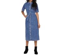 ONLY Women's Onllana Ss Long Dress DNM Rea258 Noos Short, Medium Blue (Medium Blue Denim), S