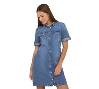 ONLY Women's Onllisa S/S DNM Dress Gua, Medium Blue (Medium Blue Denim), L