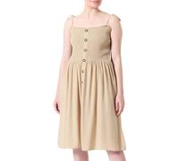 ONLY Women's Onlannika S/L Smock Dress WVN Noos Summer, Beige, 8