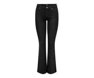 ONLY Female Flared Fit Jeans ONLBLUSH Medium Waist Flared Jeans, Black Denim, S