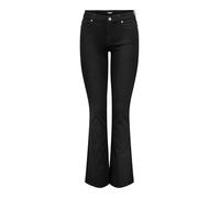 ONLY Women's Onlblush Mid Flared DNM Rea2343 Noos Jeans, Black Denim, XS / 34L