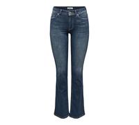 ONLY Female Flared Fit Jeans ONLBLUSH Medium Waist Flared Jeans, Dark Denim Blue, M / 30L