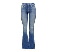 ONLY Women's Onlblush Life Mid Flared Bb Rea1319 Noos Jeans, Medium Blue (Medium Blue Denim), L / 34L