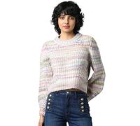 ONLY Women's Onlcarma L/S Jumper KNT Noos Sweater, Pumice Stone/Detail:w. Multi Spacedye, L