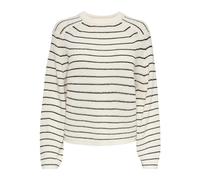 ONLY Women's Onlbase L/S O-Neck Jumper KNT Noos Sweater, Jet Stream/Stripes: Black, XS