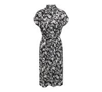ONLY Women's Onlhannover S/S Shirt Dress Noos WVN, Black/AOP: Laurel Wreath Flower, 8