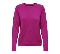 ONLY Female Knitted Sweater Plain Festival Fuchisa, XS Pink