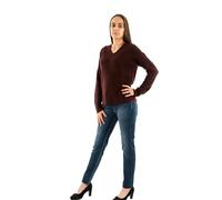 ONLY Women's Onlcamilla V-Neck L/S Pullover KNT Noos Sweater, Port Royale/Detail:Melange, M