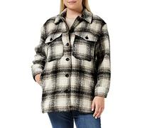 ONLY Female Long Shirt Jacket Onlallison Long Shirt Jacket, Pumice Stone/Checks: Black, S