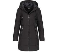 Long Hooded Padded Jacket Black