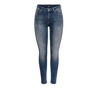 Only Blush Life Mid Waist Skinny Ankle Jeans Blue L / 30 Woman