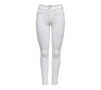 ONLY Womens Onlblush Mid ANK Raw Rea0730noos Skinny Jeans, White (White White), 30W / 42L UK