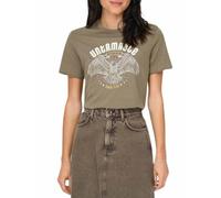 ONLY Women's Onllucy Reg S/S Top JRS Noos T-Shirt, Walnut/Print: untamable, L