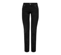 ONLY Female Slim Fit Jeans Onlalicia Medium Waist Straight Cut Jeans, Washed Black, 29W x 32L
