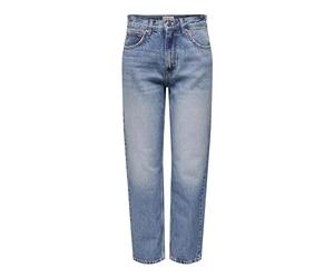 ONLY Female Straight-Fit Jeans ONLROBYN EX HW STR LO AK DNM DOT536 NOOS, Medium Blue (Medium Blue Denim), 32W x 32L