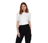 ONLY Women's Onllive Love 2/4 Pufftop JRS Noos Top, White, S