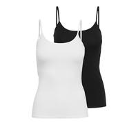 ONLY Women's ONLLOVE Singlet 2PACK JRS Blouse, Black, S (Pack of 2)
