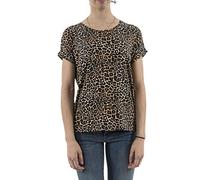 ONLY Women's ONLMOSTER S/S TOP NOOS JRS T-Shirt, Multicoloured (Black AOP: Leo AOP), M