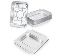 only fire Aluminum Catch Pan Kit for Weber Q200 Q300 Q220 Q240 Q2000 Q3000 Q320 Q3200 Series Gas Grill, 1PCS Aluminum Grease Catch Pan and 15PCS Disposable Drip Pans