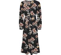 Only Floral Print Long Sleeve Dress Black Floral