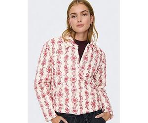Only Floral Quilted Jacket, Cream, Size Xs, Women Cream