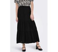 Only Flounced Maxi Skirt Black