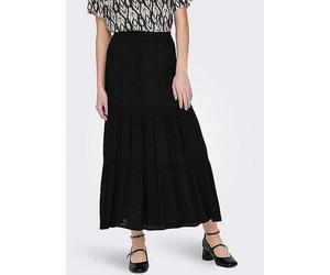Only Flounced Maxi Skirt Black