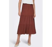 Only Flounced Maxi Skirt Brown