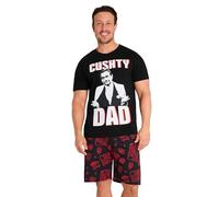 Only Fools and Horses Mens Pyjamas Set Short PJs Lounge Set Comfy Sleepwear Breathable Soft Nightwear Funny Dad Gifts (Black, 3XL)